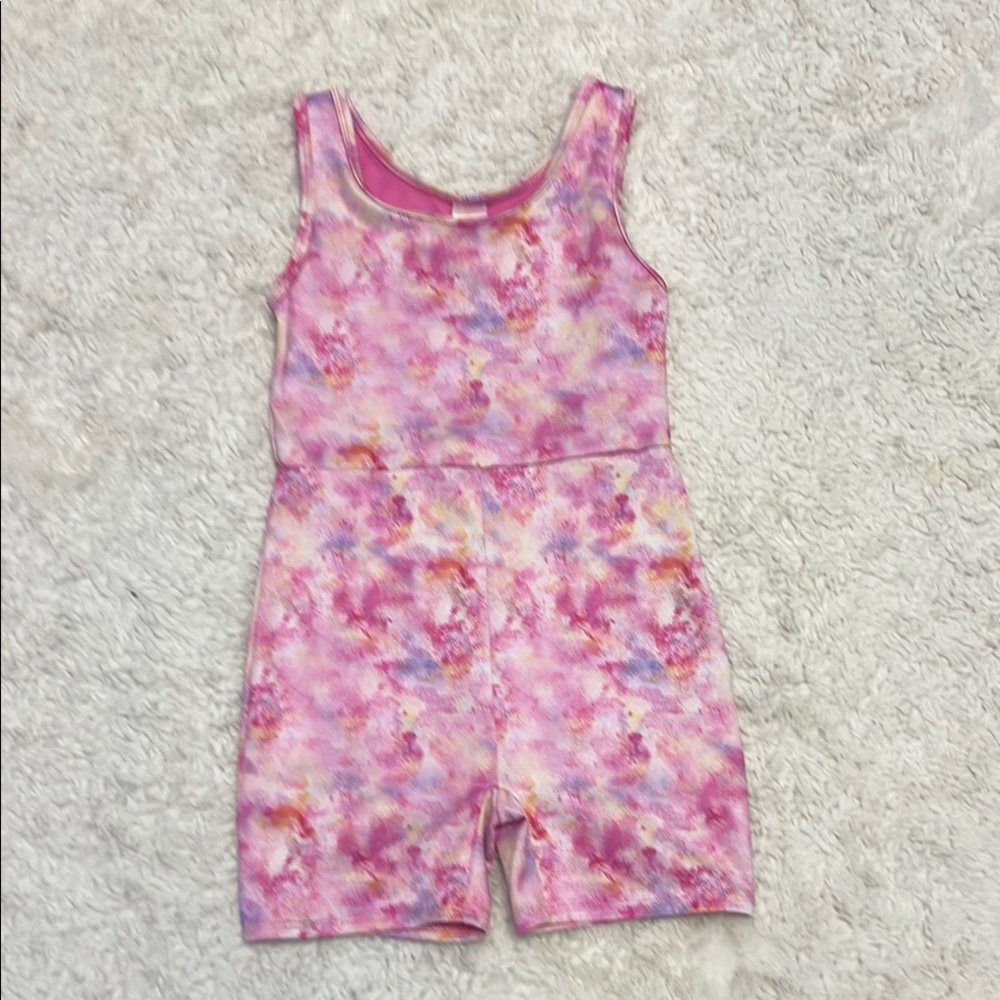 Cat & Jack Pink and Purple Tie-Dye leotard